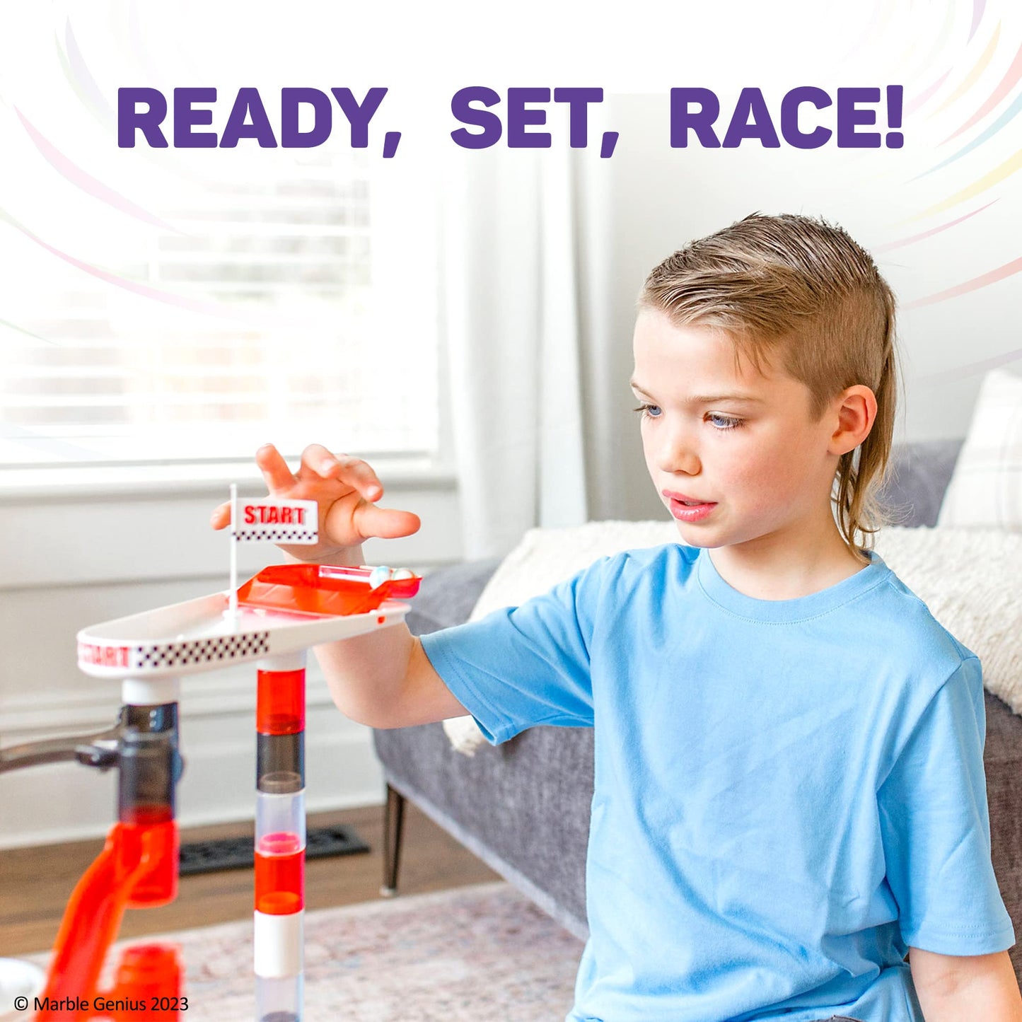 Marble Genius Marble Racing Booster Set - 10 Pieces Total (Marbles Not Included), Construction Building Blocks Toys For Ages 3 And Above, With Instruction App Access, Add-On Set