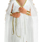 Uqje 6Pcs Kids Greek Toga Costume Set Halloween Cosplay Roman Goddess Grecian Outfit For Children White