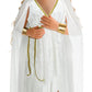 Uqje Kids Greek Toga Costume Set Halloween Cosplay Roman Goddess Grecian Outfit For Children-S
