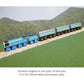 Orbrium 3 Pcs Large Wooden Railway Express Coach Cars, Compatible with Thomas & Friends Push-Along The Tank Engine, Brio, Chuggi