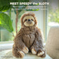 Bearington Speedy Plush Three Toed Sloth Stuffed Animal  12 inches