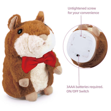 Talking Hamster Repeats What You Say, One Year Old Boy Girl Toys Birthday Gifts, Baby Toys 0-6-12-18 Months, Valentine First Bir