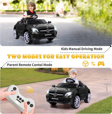 Tobbi Licensed Mercedes Benz Electric Car For Kids 3+, Children Ride On Toy With Parental Remote Control, Kids’ Electric Vehicle With Soft Start Design/3 Speed/Radio & Led Lights