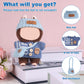 Clothes Outfit for Dolls  enhanced Blue Doll Accessories with Fashion Clothes Bear Hat Crossbody Bags Chic Style Set for Decoration Supplies