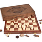 Amerous 15 Inches Magnetic Wooden Chess & Checkers Set (2 In 1) - Folding Board -Gift Box Packed -24 Cherkers Pieces -2 Extra Queens, Beginner Chess Set For Kids And Adults