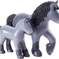 Haba Little Friends Momma And Baby Playset - Cassandra Horse And Cleo Foal Chunky Plastic Farm Animal Toy Figures