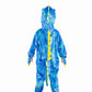 Dearsun Child'S T-Rex Dinosaur Costume Dinosaur Costume For Kids Fancy Dress Costume Hooded Romper Jumpsuit (Xs/90, Blue)