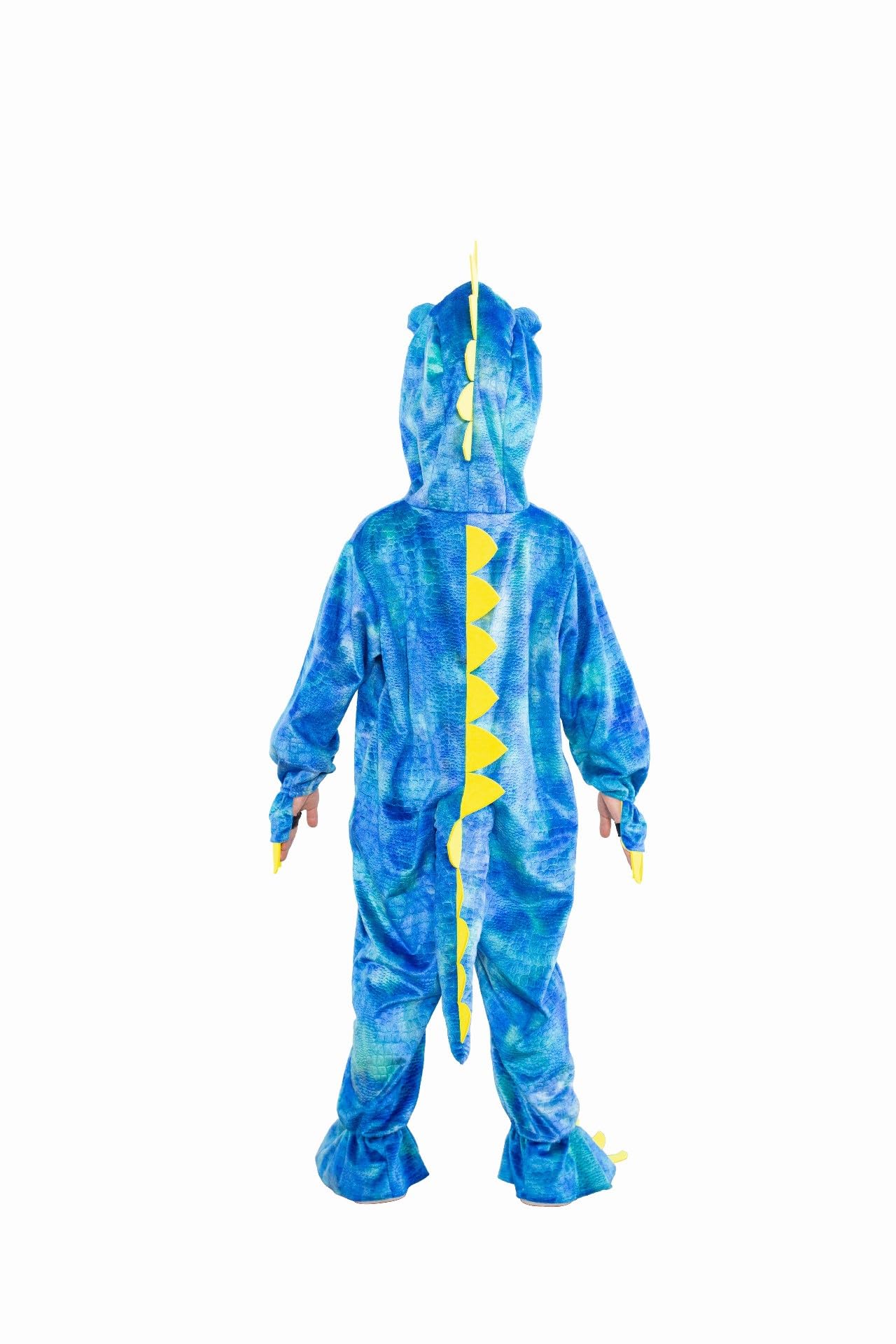 Dearsun Child'S T-Rex Dinosaur Costume Dinosaur Costume For Kids Fancy Dress Costume Hooded Romper Jumpsuit (Xs/90, Blue)