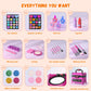 Kids Makeup Kit for Girl - 66Pcs Kids Washable Makeup Kits, Real Makeup Girls Toys Girl Makeup Sets for Toddler Kid Children Chr