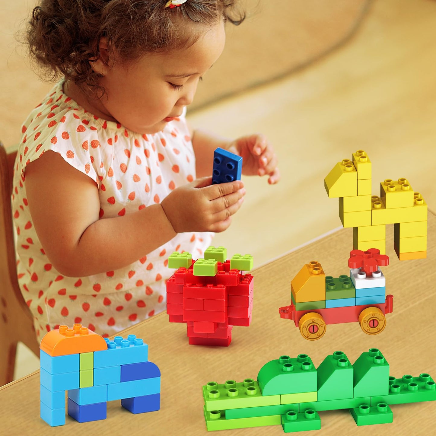 Cutedeer 258 Piece Classic Building Blocks Set - Multicolor ABS Plastic STEM Toys for Kids, Compatible with Major Brands, Gift Box Included
