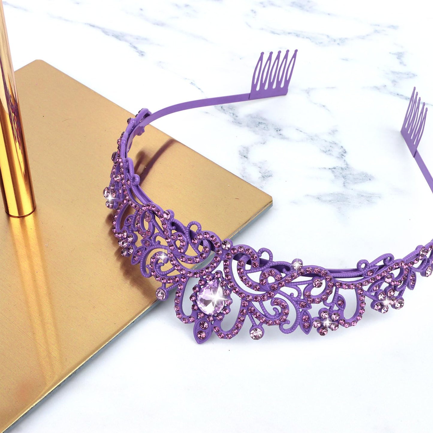 CIEHER Purple Birthday Girl Sash & Crown Kit, Decorations & Gifts for Women & Girls