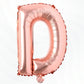 Flyloons Rose Gold D Letter Foil Balloon Alphabets Balloons Perfect for Birthday Decoration Items, Anniversary, Bachelorette, We