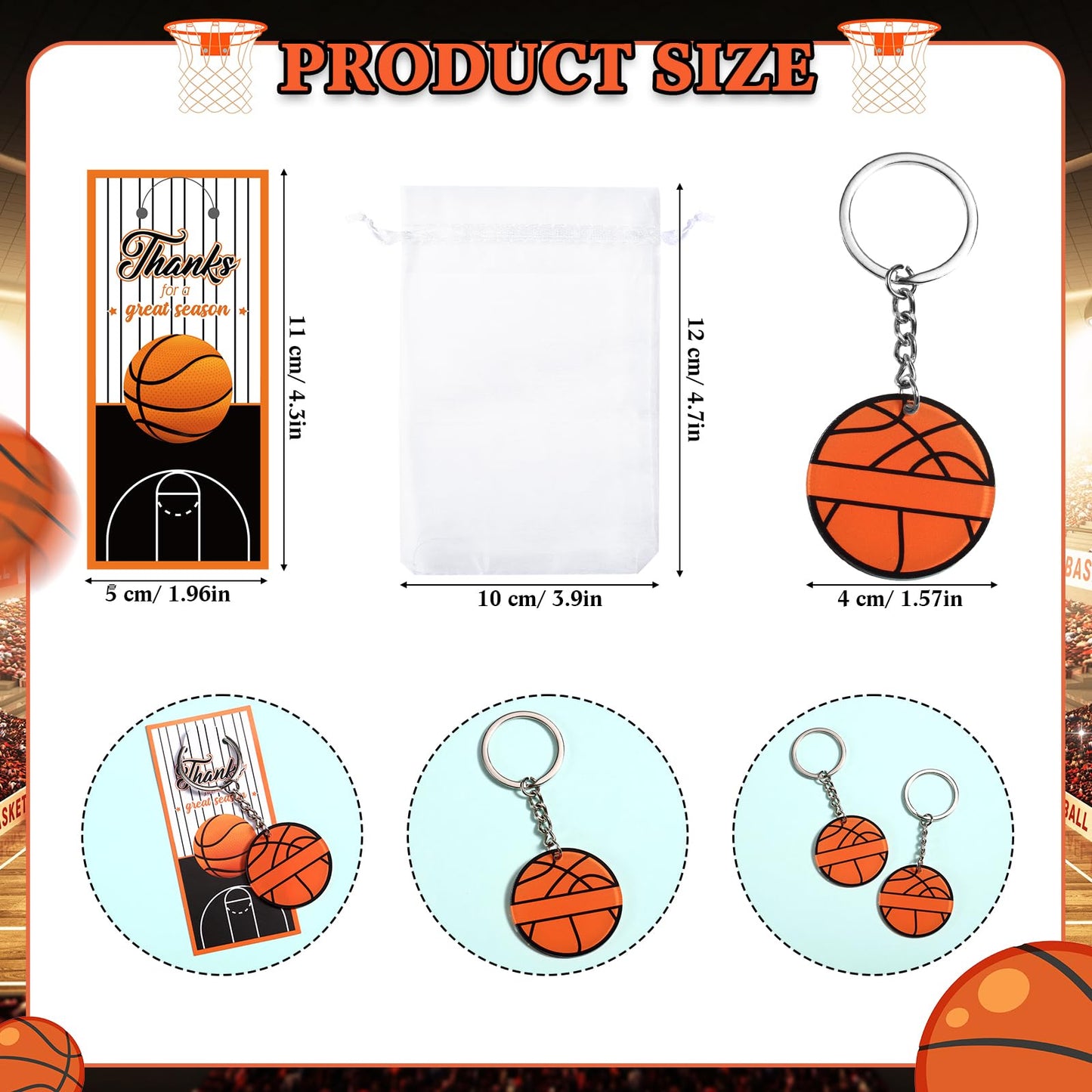 Huquary 30 Sets Sport Team Party Favors Acrylic DIY Name Keychains Soccer Softball Baseball Keychain Gift for Birthday Party Rew
