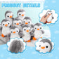 Skylety 8 Pcs Penguin Plush Keychain 4 Inch Stuffed Animal Bulk Small Hanging Stuffed Penguin Doll Mini Soft Companions Gift Present Party Favors For Kid Birthday Decoration(Grey)