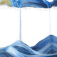 Moving Sand Art, 3D Liquid Motion Deep Sea Sandscape Color Quicksand Decor, Round Glass Flowing Circle Sand Art Sandscapes Pictu