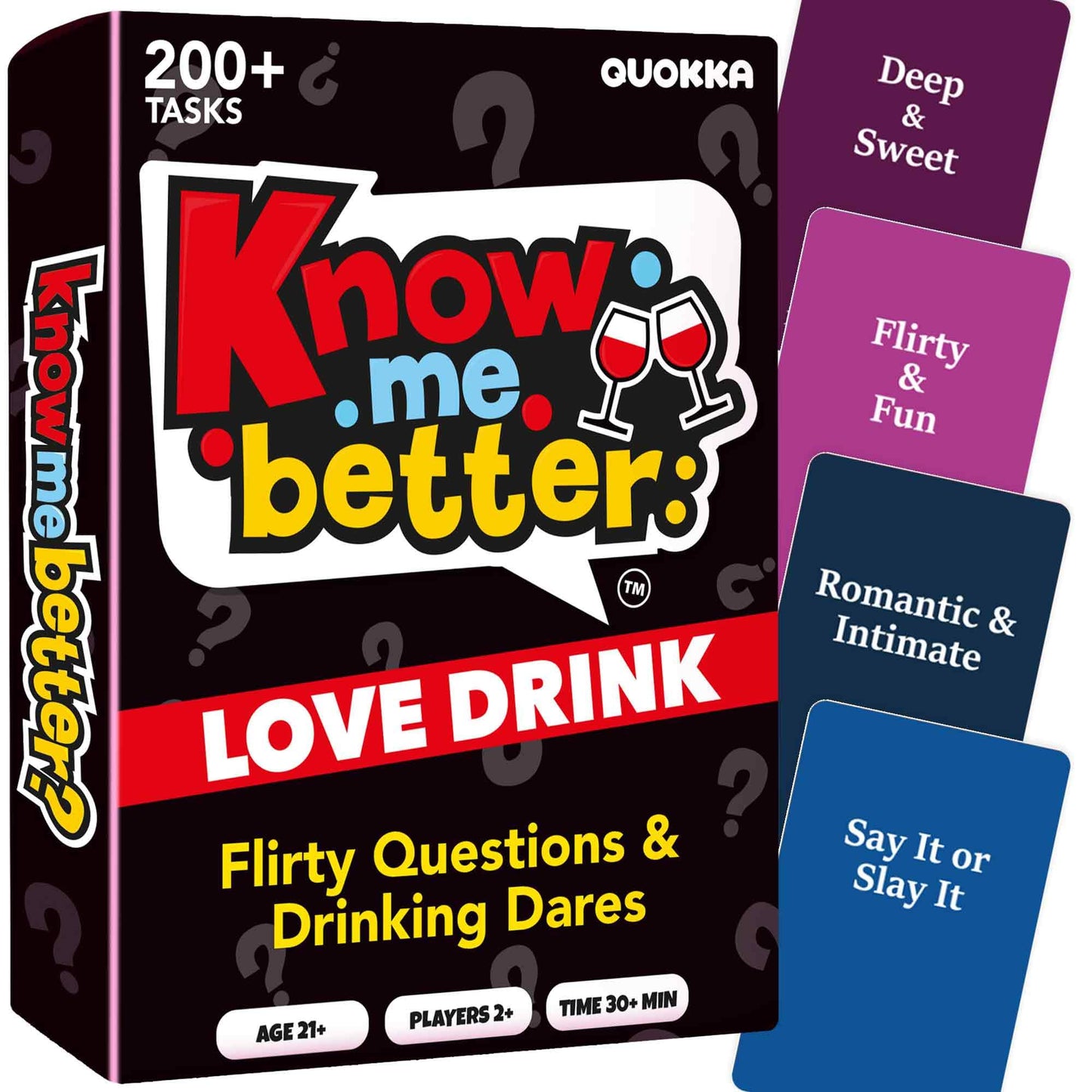 QUOKKA Couples Card Game Love Dare Drink - Spicy Date Night Game with Flirty Questions & Playful Challenges