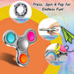 FIGROL Fidget Spinner 3 Pack Pop mature-themed Fidget Toys for mature-themed Anxiety Relief  Spinners for Teen Boys Kid Birthday Gifts Prize Halloween Party Favor & Goodie Bag Fillers(Silver)