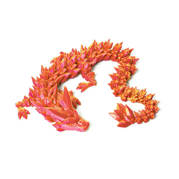 Flavery 3D Printed Dragon - 12 Inch Dragon Desk Toy, Cute Articulated Dragon, 3D Printed Gift For Christmas, Birthday, Figurine