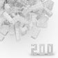 Webrick Classic Bulk Brick Block 2X4, 200 Piece Building Brick Transparent, Compatible With Lego Parts And Pieces 3001, Creative