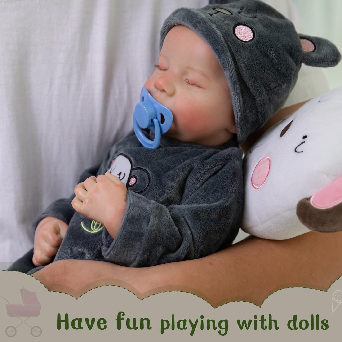 Dayoff Kids Reborn Baby Dolls,18 Inch Realistic Baby Doll With Full Vinyl Body Lifelike Baby Dolls Real Life Baby Doll For Kids Age 3+ (Levi.B)
