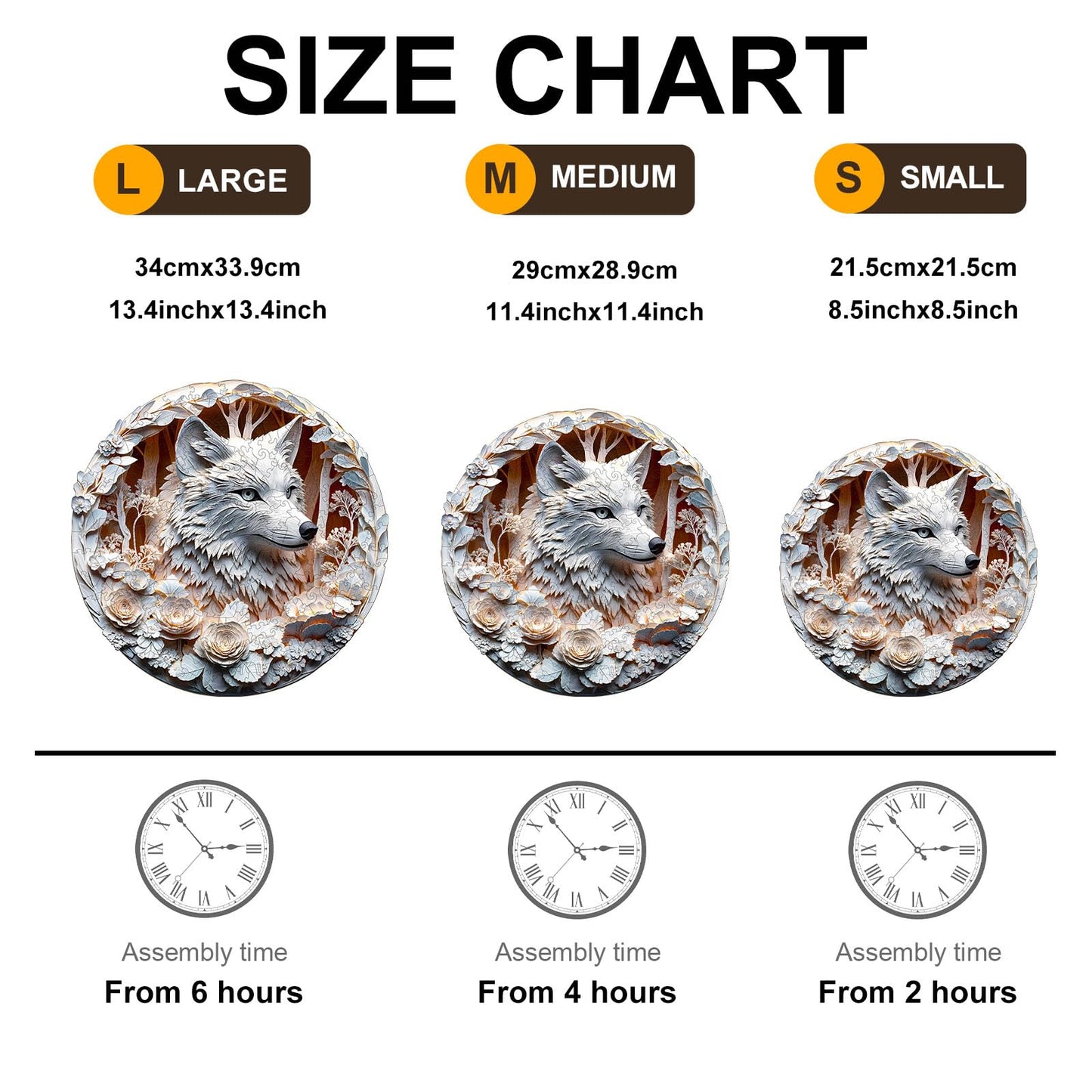 KAAYEE Wooden Puzzles for mature-themeds  3D Vision Effect Wolf Wooden Jigsaw Puzzles Unique Shape Advanced Wood Puzzle mature-themed  Flat Puzzle Birthday Fathers Family Game (S 8.5 * 8.5in 100pcs)