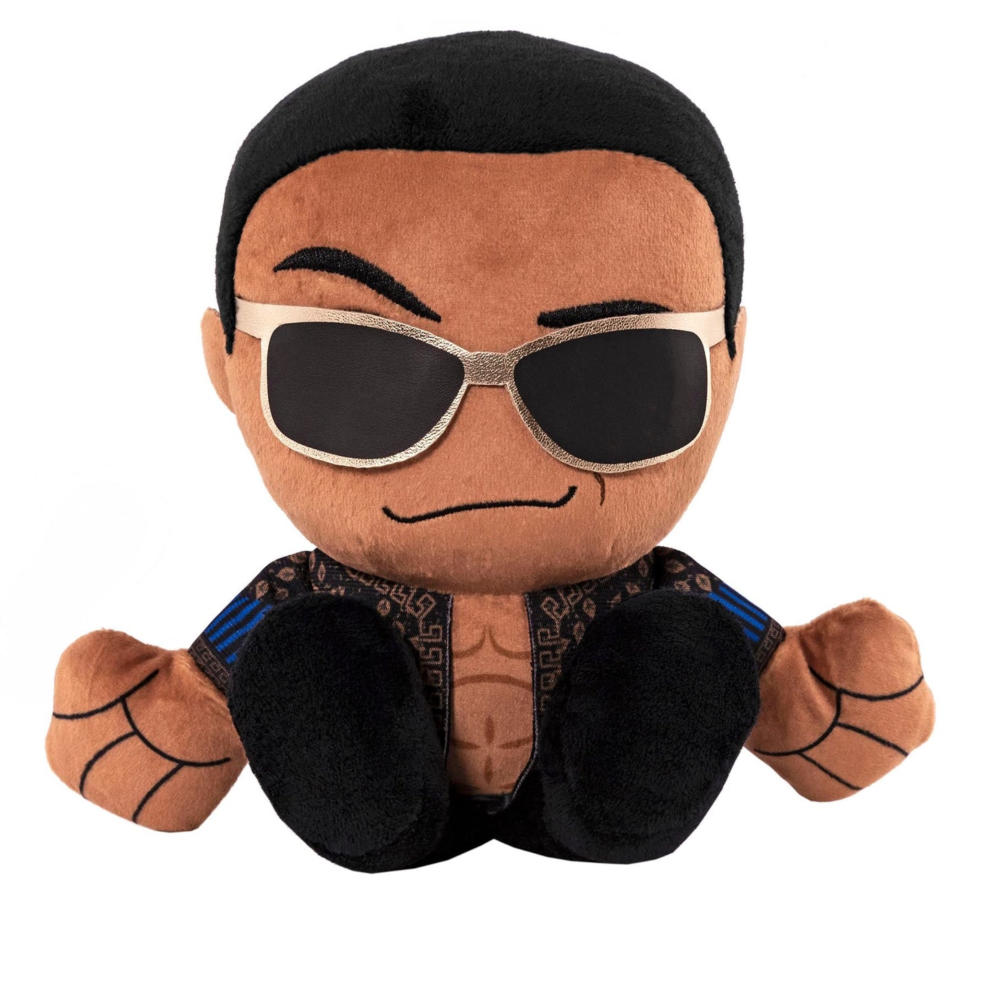 Bleacher Creatures WWE Old School Rock Plush 8" Chibi Doll - Crystal Velboa Polyester, The Rock Old School, Model K8-WWE-ROC
