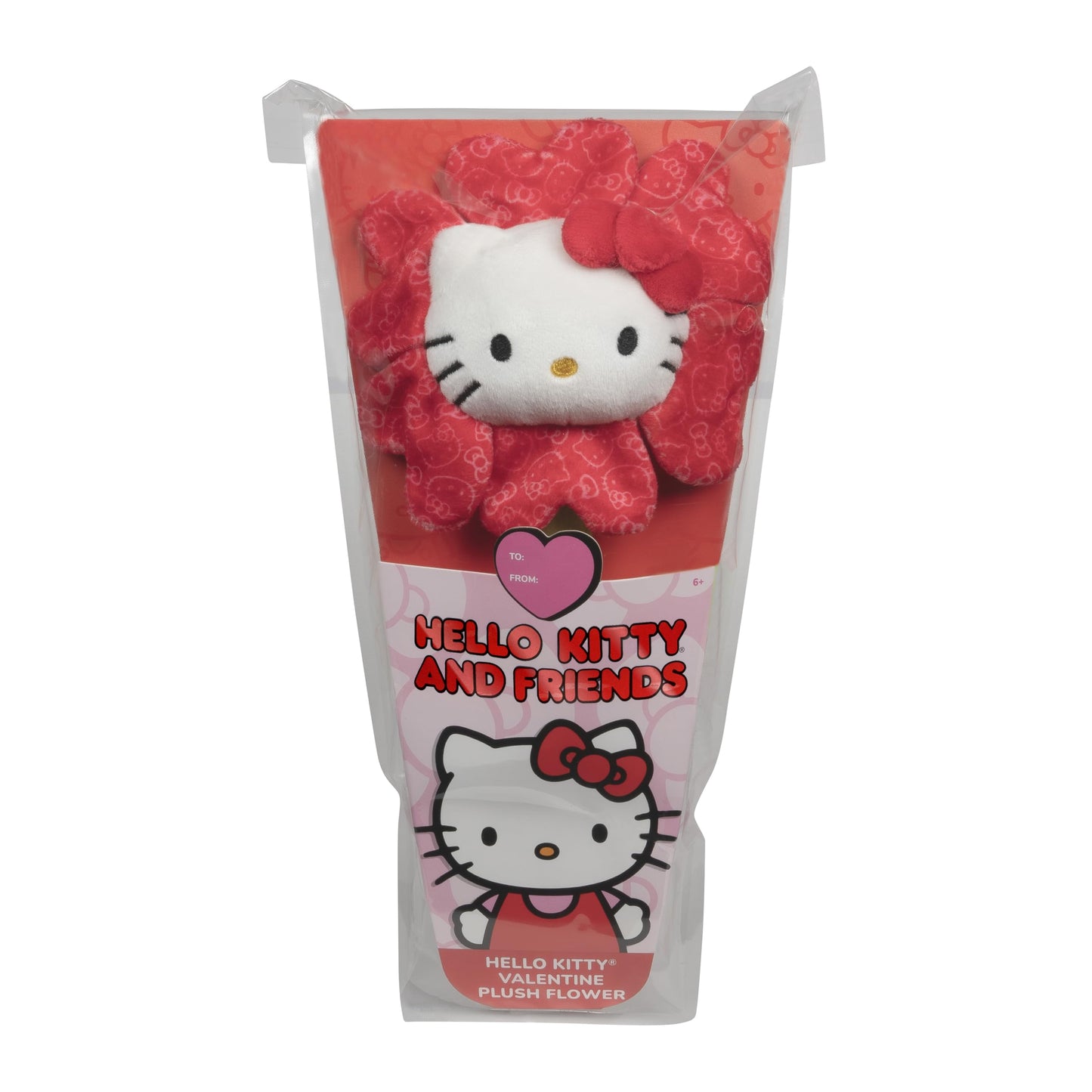Hello Kitty 14-inch Red Plush Flower with Bendable Stem - Officially Licensed Gift for Ages 6+ - Perfect for Special Occasions