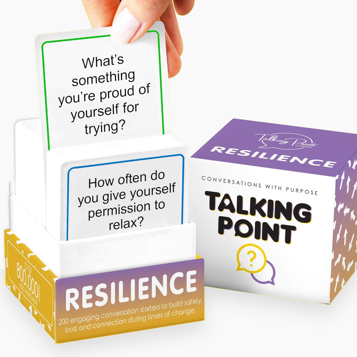 TALKING POINT CARDS 200 Resilience Conversation Starter Cards - Develop Trust & Connection - Twine - Talking_Point_Resilience_UK_FBA