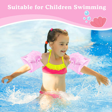 Heysplash Swim Arm Bands For Kids, Inflatable Armbands For Kids (Aged 3-6), Arm Floatie Sleeves Floater Tube Water Wings Kids Fl