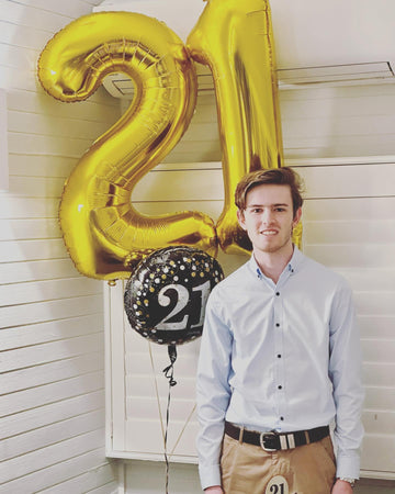 21 Balloon Number, Gold Number 21St Birthday Balloons 40 Inch, 21 Or 12 Years Old Gold Birthday Decorations For Men Women Him He