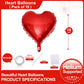 Lovoir 10 Pcs Red Heart Shape Foil Mylar Balloons 18 Inch Love Balloons For Valentine'S Day Birthday Party Decorations Wedding E