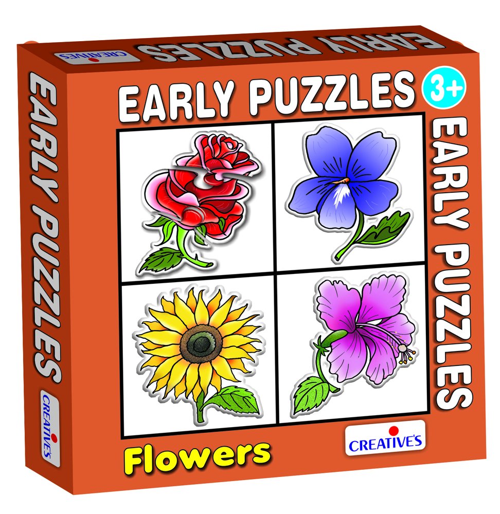CreativeS Early Puzzles Step 1  Flower | Educational Puzzles Game | Fun To Learn Game | Knowledge Of Flowers (Rose,Pansy,Sunfl