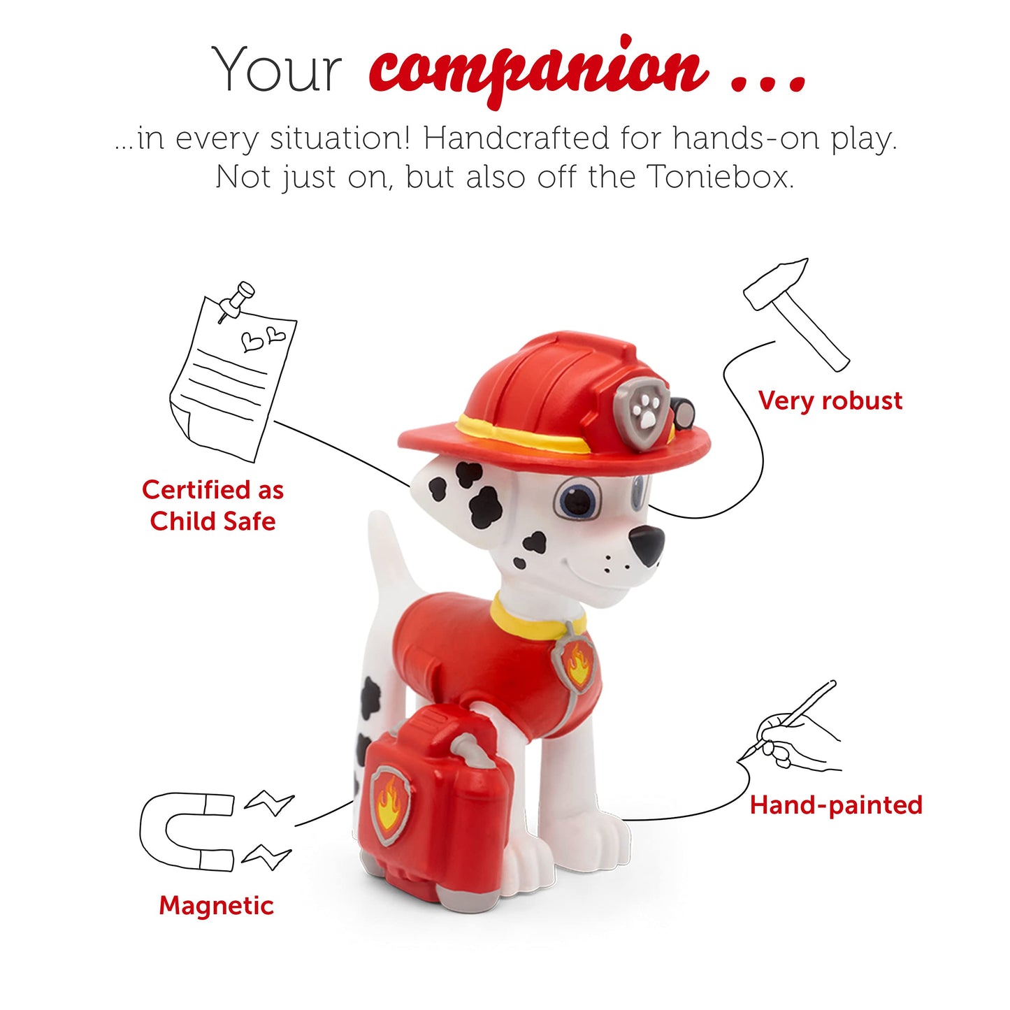 Tonies Audio Character For Toniebox, Paw Patrol: Marshall, Audio Book Story Collection For Children For Use With Toniebox Music Player (Sold Separately)