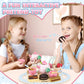 Wooden Tea Set for Little Girls Birthday Gift 2-4 Year Old Princess Toys Play Food Sets for Kids Kitchen Accessories Toddlers 3-