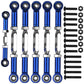 7-Pack Adjustable Alloy Turnbuckles Aluminum Camber Toe Links Set for 1/10 Traxxas Slash 2WD RC Truck Upgrade Hop-Up Parts