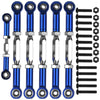 7-Pack Adjustable Alloy Turnbuckles Aluminum Camber Toe Links Set for 1/10 Traxxas Slash 2WD RC Truck Upgrade Hop-Up Parts