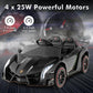 Olakids 2 Seater Kids Ride On Car, 12V 4WD Electric Lamborghini Veneno, Black, 44’’ x 24’’ x 18’’, Remote Control, Music