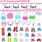 Bjdbus 42 Pcs Doll Clothes And Accessories Including 10 Pcs Fashion Mini Dresses 32 Pcs Shoes, Glasses, Necklaces, Handbag, Hangers Accessories For 11.5 Inch Girl Doll