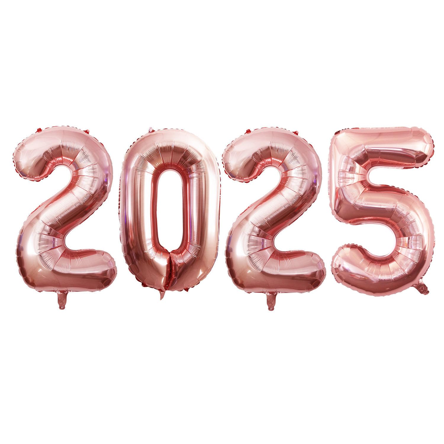 Goer 2025 Foil Number Balloons For 2025 New Year Eve Festival Party Supplies Graduation Decorations (Rose Gold,32 Inch)