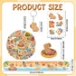 Lcnjscgo 98 PCS Capybara Party Favors, Capybara Temporary Tattoos, Slap Bracelets, Keychains, Stickers, and Badges for Kids Capy