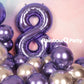 Rainbowq Party 8 Balloon Number 40 Inch For Boy Or Girl Big Purple 0-9 Foil Mylar Large 8 Number Balloon Happy 8Th Birthday Part