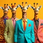 Cross & Glory - The Fab Four Giraffes - 1000 Piece Jigsaw Puzzle for mature-themeds | Unique Artwork Jigsaw Puzzles | Fun | Challenging Brain Teaser