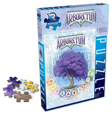 Renegade Game Studios 1000 Piece Jigsaw Puzzle - Arboretum, 26 X 19 Inches, Features Art From The Critically Acclaimed Card Game, Arboretum, Age 10 & Up (Rgs2151)