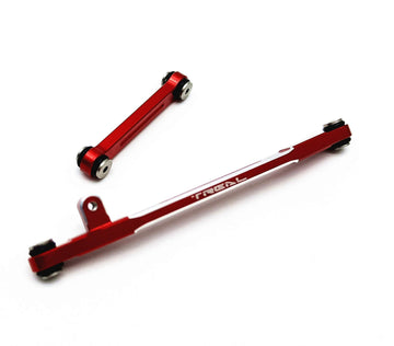 Treal Aluminum 7075 Steering Links Set For Axial Scx24 1/24 Scale-V2 (Red)