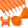 260 Long Balloons 100 Pack Orange Twisting Animal Balloons Thickening Latex Modeling Long Magic Balloons For Animal Model Weddin