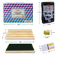 Offelec Mexican Train Dominoes Set, 91 Tiles Double 12 Game With 8 Wooden Racks/Trays, Tin Box, And Colorful Trains, Classic Dom