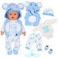 6 PCS Baby Doll Clothes & Accessories for 1416 Inch Born Baby Dolls