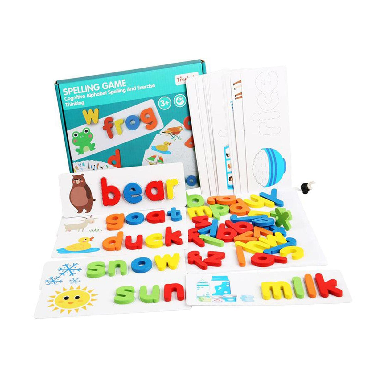 THE STYLE SUTRA Wooden Alphabet Learning Puzzles Letter Matching Game English Word Spelling