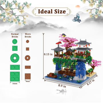 Yktoyz Cherry Blossom Tree Building Set, Chinese Architecture Building Blocks Japanese Sakura Tree House Building Set Bonsai Tree Kit, Blocks Sets For Adults Gift For Kids Age 12+(3220 Pieces)
