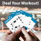 Palace Learning Bodyweight Exercise Cards - Fitness Playing Cards, 50+ Workouts, 2.5" x 3.5", Black, Plastic Material